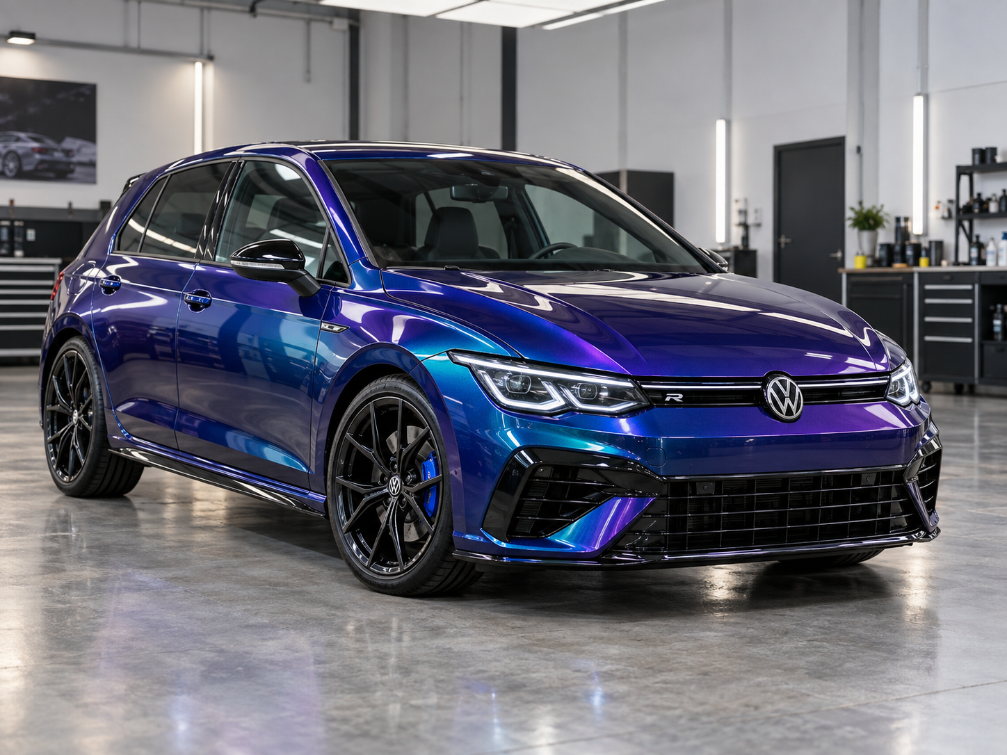 Оклейка цветной пленкой golf r